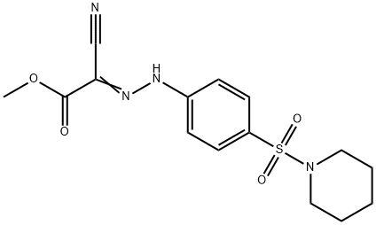 methyl cyano{[4-(1-piperidinylsulfonyl)phenyl]hydrazono}acetate Structure