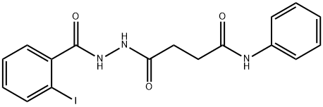 4-[2-(2-iodobenzoyl)hydrazino]-4-oxo-N-phenylbutanamide 구조식 이미지