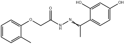 N'-[1-(2,4-dihydroxyphenyl)ethylidene]-2-(2-methylphenoxy)acetohydrazide Structure