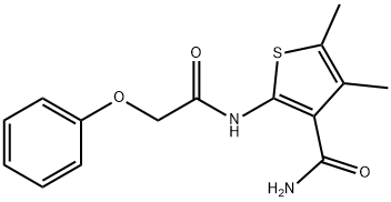 4,5-dimethyl-2-[(phenoxyacetyl)amino]-3-thiophenecarboxamide Structure