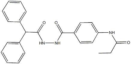 N-(4-{[2-(diphenylacetyl)hydrazino]carbonyl}phenyl)propanamide Structure