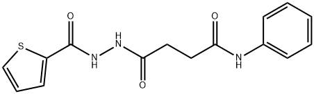 4-oxo-N-phenyl-4-[2-(2-thienylcarbonyl)hydrazino]butanamide 구조식 이미지