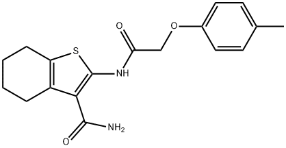 2-{[(4-methylphenoxy)acetyl]amino}-4,5,6,7-tetrahydro-1-benzothiophene-3-carboxamide Structure