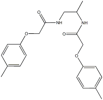 N-(1-methyl-2-{[(4-methylphenoxy)acetyl]amino}ethyl)-2-(4-methylphenoxy)acetamide 구조식 이미지