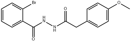 2-bromo-N'-[(4-methoxyphenyl)acetyl]benzohydrazide 구조식 이미지