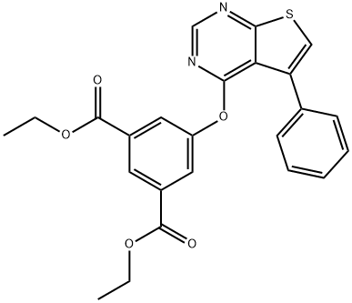 diethyl 5-[(5-phenylthieno[2,3-d]pyrimidin-4-yl)oxy]isophthalate Structure