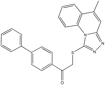 1-[1,1'-biphenyl]-4-yl-2-[(5-methyl[1,2,4]triazolo[4,3-a]quinolin-1-yl)sulfanyl]ethanone Structure