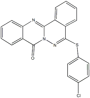 5-[(4-chlorophenyl)sulfanyl]-8H-phthalazino[1,2-b]quinazolin-8-one Structure