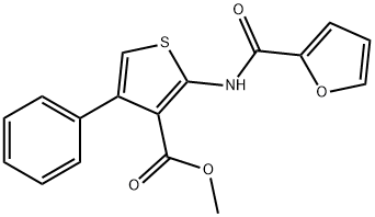 methyl 2-(2-furoylamino)-4-phenyl-3-thiophenecarboxylate 구조식 이미지