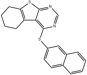 2-naphthyl 5,6,7,8-tetrahydro[1]benzothieno[2,3-d]pyrimidin-4-yl sulfide 구조식 이미지