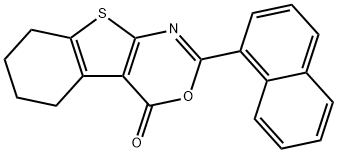 2-(1-naphthyl)-5,6,7,8-tetrahydro-4H-[1]benzothieno[2,3-d][1,3]oxazin-4-one 구조식 이미지