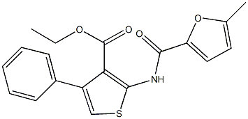 ethyl 2-[(5-methyl-2-furoyl)amino]-4-phenyl-3-thiophenecarboxylate Structure