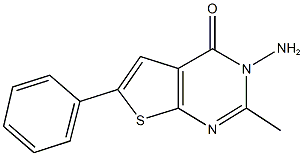 3-amino-2-methyl-6-phenylthieno[2,3-d]pyrimidin-4(3H)-one 구조식 이미지