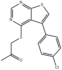 1-{[5-(4-chlorophenyl)thieno[2,3-d]pyrimidin-4-yl]sulfanyl}acetone Structure