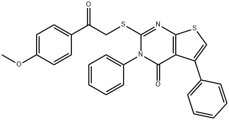 2-{[2-(4-methoxyphenyl)-2-oxoethyl]sulfanyl}-3,5-diphenylthieno[2,3-d]pyrimidin-4(3H)-one Structure