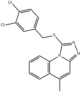 1-[(3,4-dichlorobenzyl)sulfanyl]-5-methyl[1,2,4]triazolo[4,3-a]quinoline 구조식 이미지