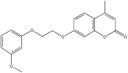 7-[2-(3-methoxyphenoxy)ethoxy]-4-methyl-2H-chromen-2-one 구조식 이미지