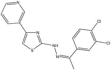 1-(3,4-dichlorophenyl)ethanone [4-(3-pyridinyl)-1,3-thiazol-2-yl]hydrazone Structure