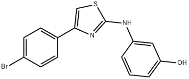 3-{[4-(4-bromophenyl)-1,3-thiazol-2-yl]amino}phenol Structure