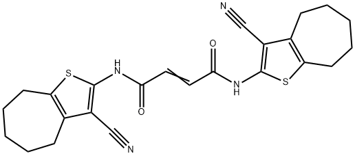 N~1~,N~4~-bis(3-cyano-5,6,7,8-tetrahydro-4H-cyclohepta[b]thien-2-yl)-2-butenediamide 구조식 이미지