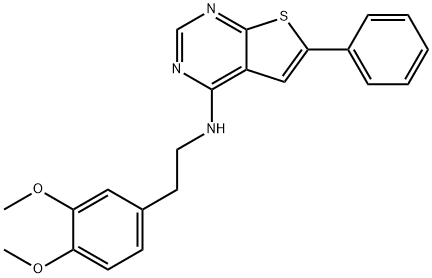 N-[2-(3,4-dimethoxyphenyl)ethyl]-N-(6-phenylthieno[2,3-d]pyrimidin-4-yl)amine Structure