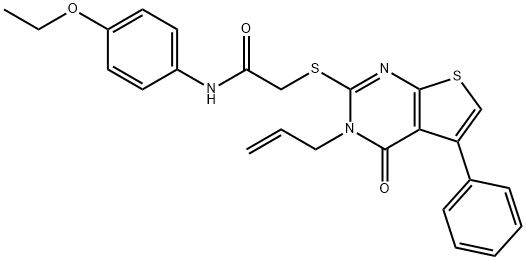 2-[(3-allyl-4-oxo-5-phenyl-3,4-dihydrothieno[2,3-d]pyrimidin-2-yl)sulfanyl]-N-(4-ethoxyphenyl)acetamide Structure