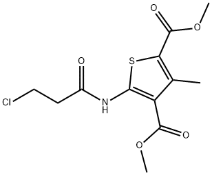 dimethyl 5-[(3-chloropropanoyl)amino]-3-methyl-2,4-thiophenedicarboxylate 구조식 이미지