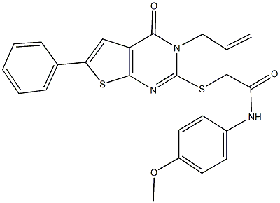 2-[(3-allyl-4-oxo-6-phenyl-3,4-dihydrothieno[2,3-d]pyrimidin-2-yl)sulfanyl]-N-(4-methoxyphenyl)acetamide Structure