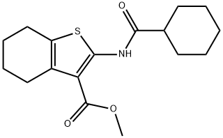 methyl 2-[(cyclohexylcarbonyl)amino]-4,5,6,7-tetrahydro-1-benzothiophene-3-carboxylate Structure