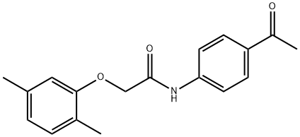 N-(4-acetylphenyl)-2-(2,5-dimethylphenoxy)acetamide Structure