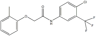 N-[4-chloro-3-(trifluoromethyl)phenyl]-2-(2-methylphenoxy)acetamide Structure