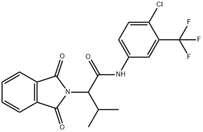 N-[4-chloro-3-(trifluoromethyl)phenyl]-2-(1,3-dioxo-1,3-dihydro-2H-isoindol-2-yl)-3-methylbutanamide Structure