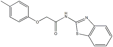 N-(1,3-benzothiazol-2-yl)-2-(4-methylphenoxy)acetamide 구조식 이미지