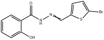 N'-[(5-bromo-2-thienyl)methylene]-2-hydroxybenzohydrazide 구조식 이미지