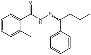 2-methyl-N'-(1-phenylbutylidene)benzohydrazide Structure