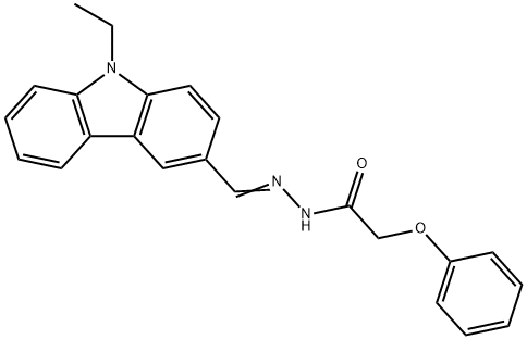 N'-[(9-ethyl-9H-carbazol-3-yl)methylene]-2-phenoxyacetohydrazide Structure