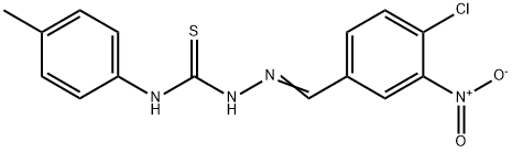 4-chloro-3-nitrobenzaldehyde N-(4-methylphenyl)thiosemicarbazone Structure