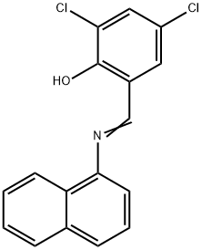 2,4-dichloro-6-[(1-naphthylimino)methyl]phenol Structure