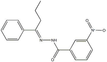 3-nitro-N'-(1-phenylbutylidene)benzohydrazide 구조식 이미지