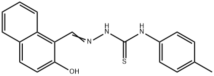 2-hydroxy-1-naphthaldehyde N-(4-methylphenyl)thiosemicarbazone Structure
