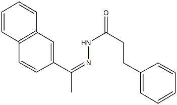 N'-[1-(2-naphthyl)ethylidene]-3-phenylpropanohydrazide 구조식 이미지