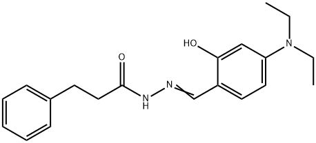 N'-[4-(diethylamino)-2-hydroxybenzylidene]-3-phenylpropanohydrazide 구조식 이미지