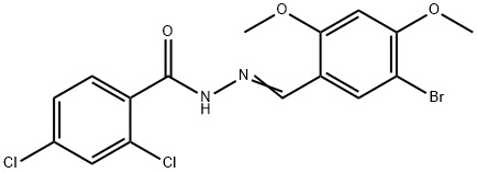 N'-(5-bromo-2,4-dimethoxybenzylidene)-2,4-dichlorobenzohydrazide Structure