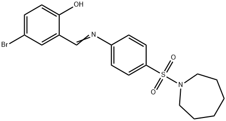 2-({[4-(1-azepanylsulfonyl)phenyl]imino}methyl)-4-bromophenol Structure