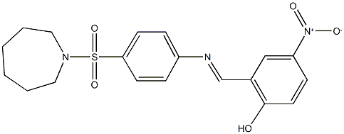 2-({[4-(1-azepanylsulfonyl)phenyl]imino}methyl)-4-nitrophenol Structure