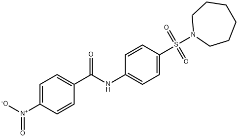 N-[4-(azepan-1-ylsulfonyl)phenyl]-4-nitrobenzamide 구조식 이미지