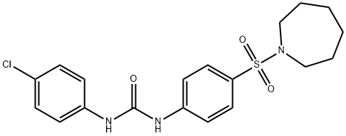 N-[4-(1-azepanylsulfonyl)phenyl]-N'-(4-chlorophenyl)urea Structure