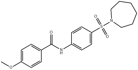 N-[4-(1-azepanylsulfonyl)phenyl]-4-methoxybenzamide 구조식 이미지