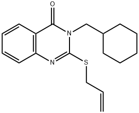 2-(allylsulfanyl)-3-(cyclohexylmethyl)-4(3H)-quinazolinone 구조식 이미지