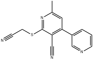 2-[(cyanomethyl)sulfanyl]-3-cyano-6-methyl-3',4-bipyridine 구조식 이미지